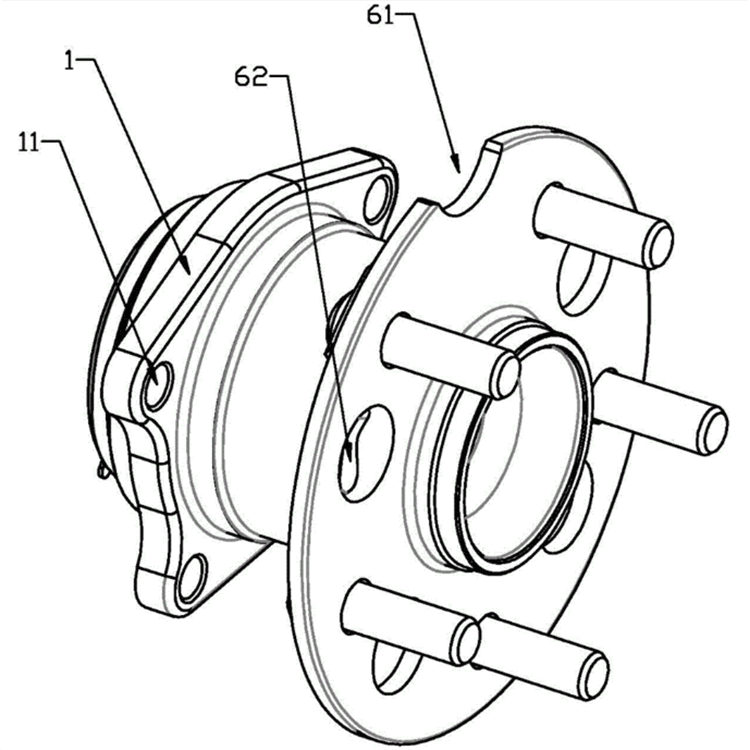 axle rear wheel hub bearing assembly unit-3