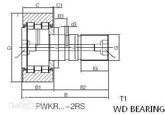 GERMANY stud type track needle roller bearing