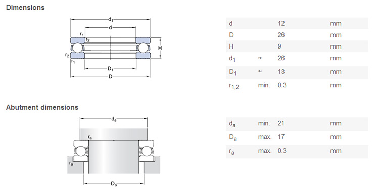 51101 bearing chrome steel