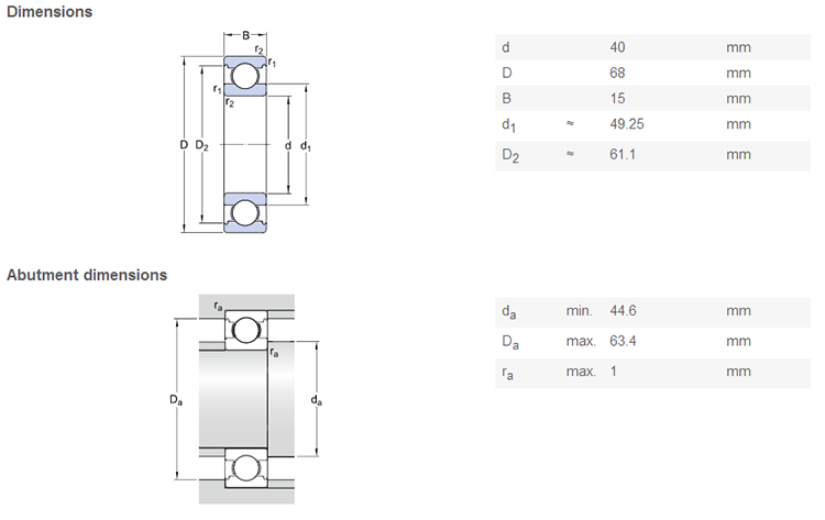 6008 bearing Chrome steel