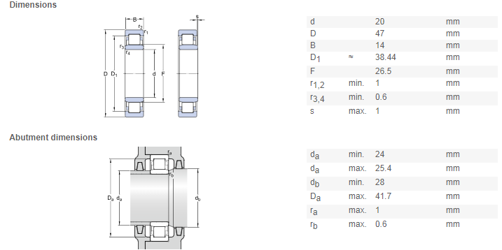 NU204 bearing producer