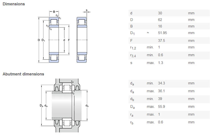 NU206 bearing high quality