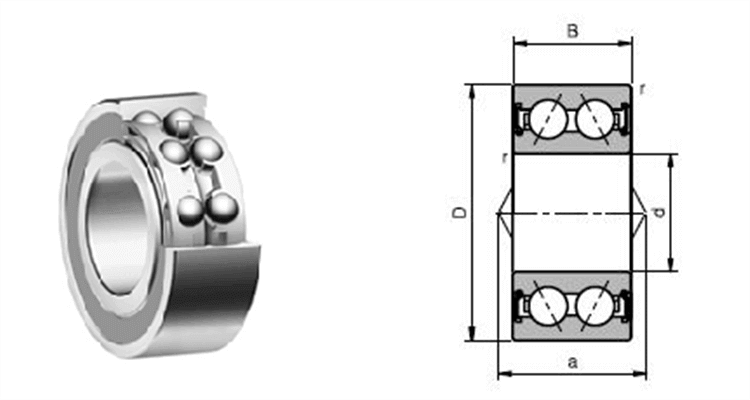 Double row deep groove ball bearings