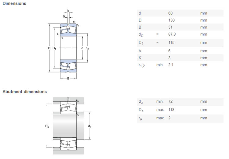 high quality 21312 bearing