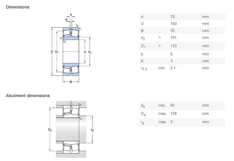 21314 bearing high quality