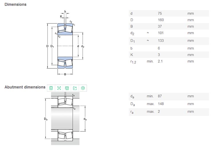 high speed 21315 bearing