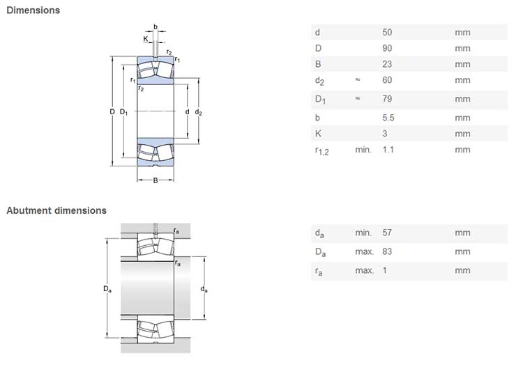 original 22210 bearing