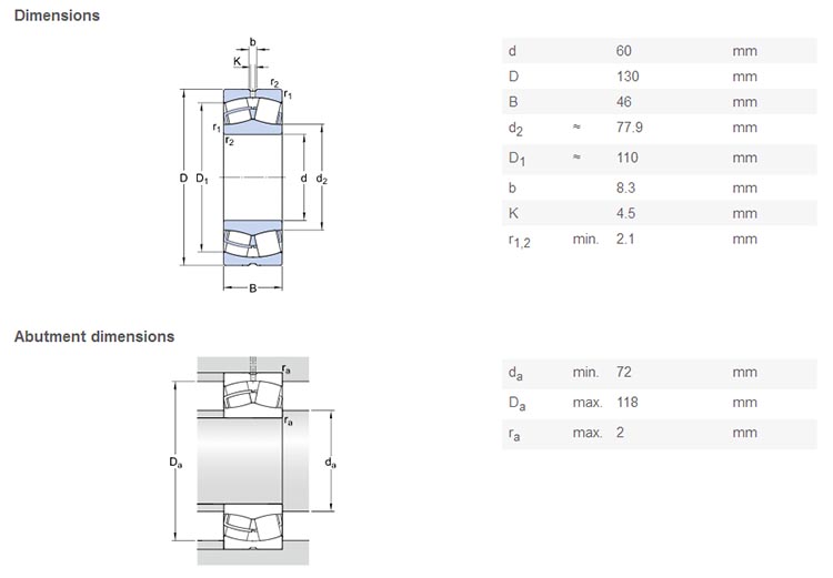 22312 bearing original