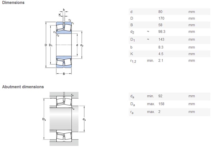 bearing 22316 high quality