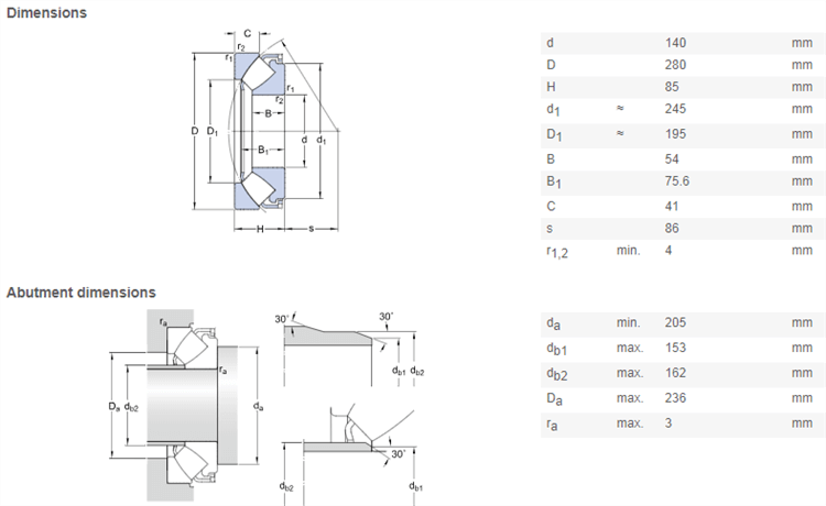 29428 bearing manufacturer