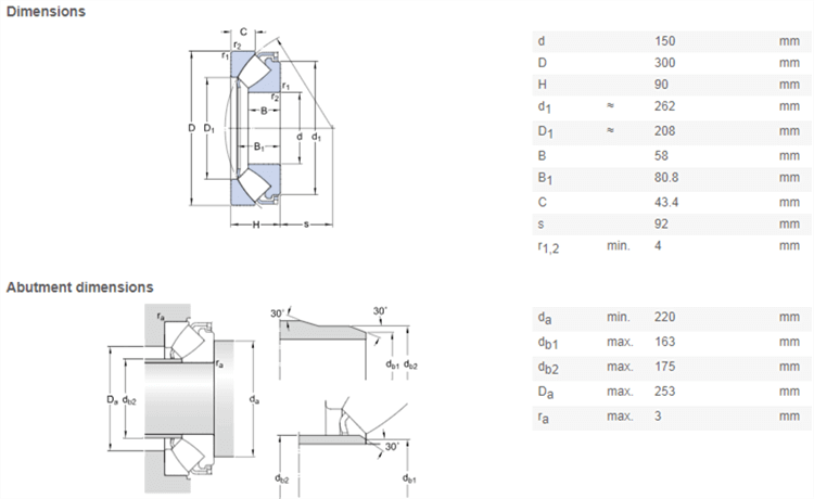 29430 bearing drawing