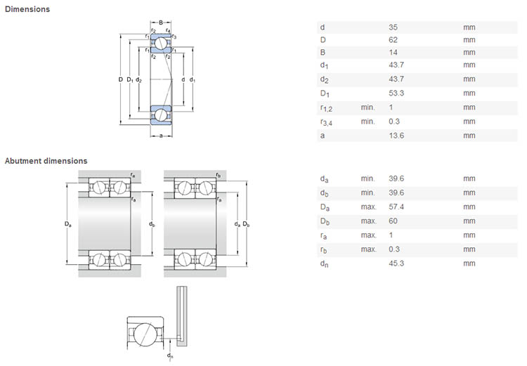 7007 bearing original