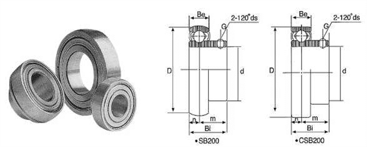 SB208 bearing drawing