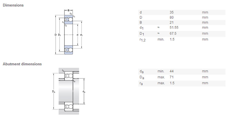 1307 bearing high quality 