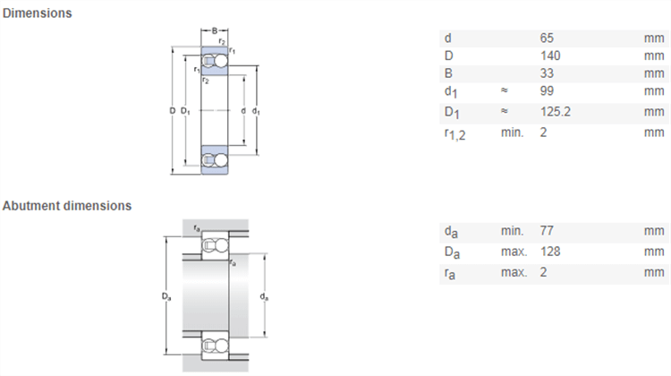 1313 bearing drawing