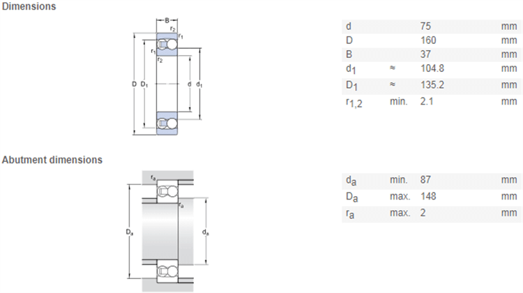 1315 bearing drawing