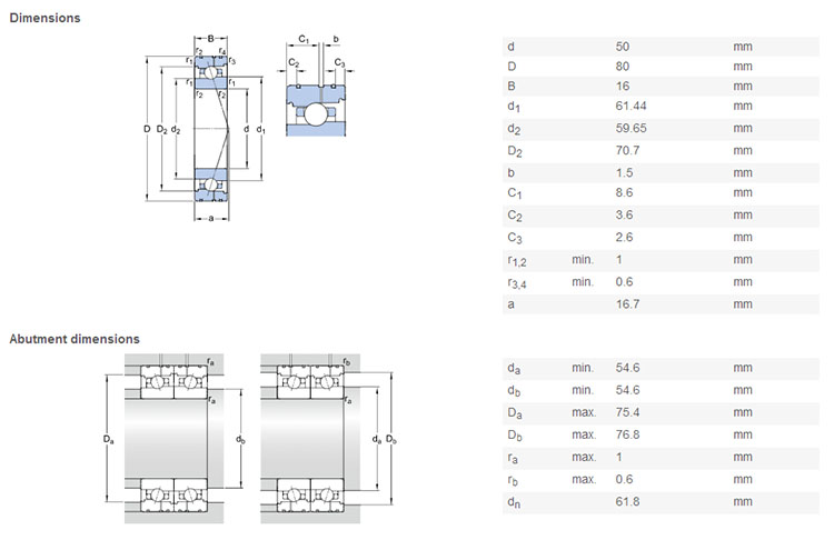 7010 bearing high speed 