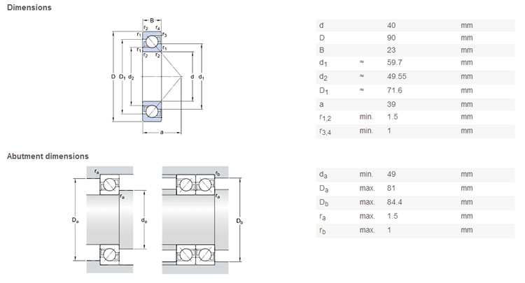 7308 bearing