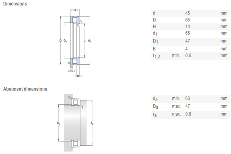 81109 bearing drawing