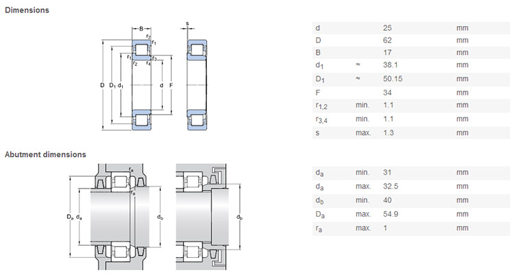 NJ305 bearing high quality