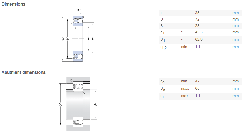 2207 bearing drawing