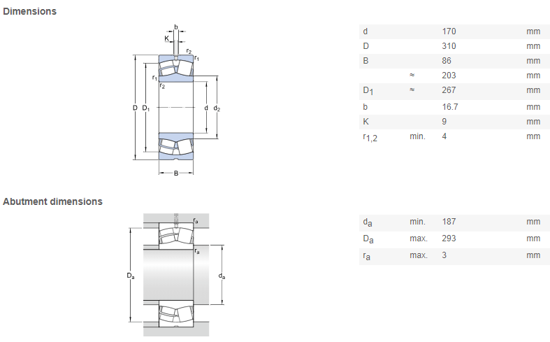 22234 bearing drawing