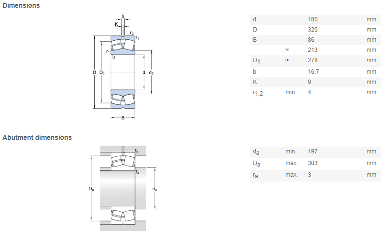 22236 bearing drawing