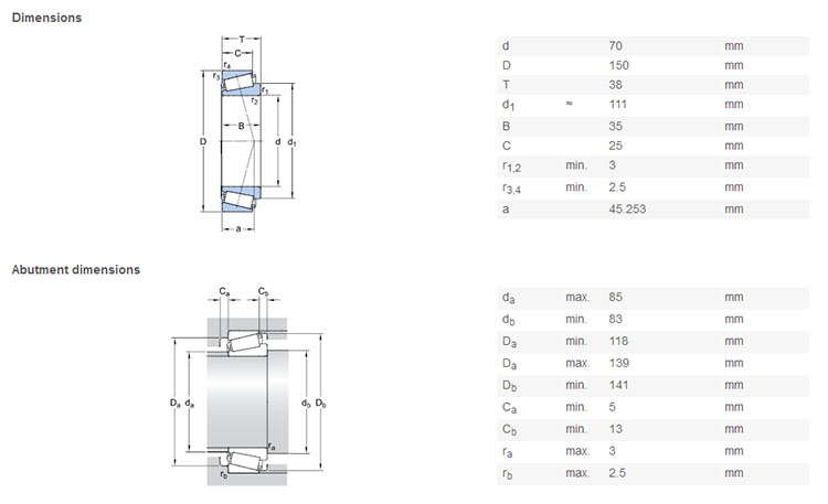 original 31314 bearing