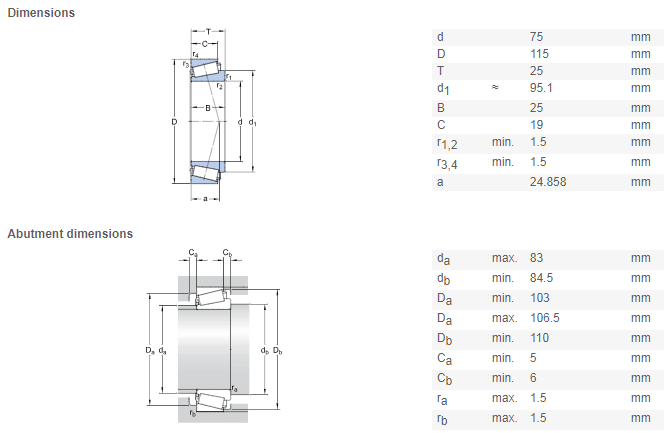 32015 bearing drawing