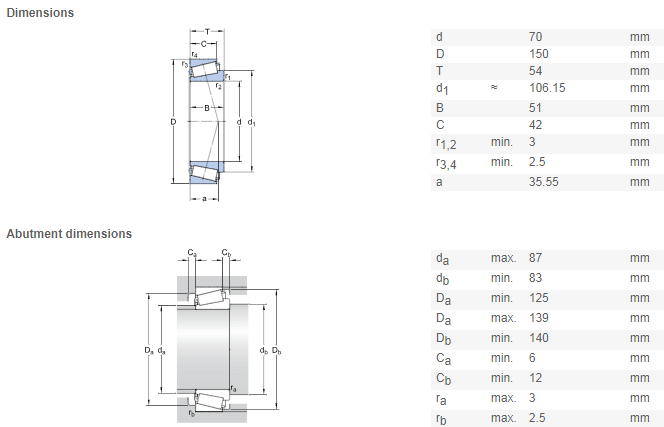 32314 bearing drawing