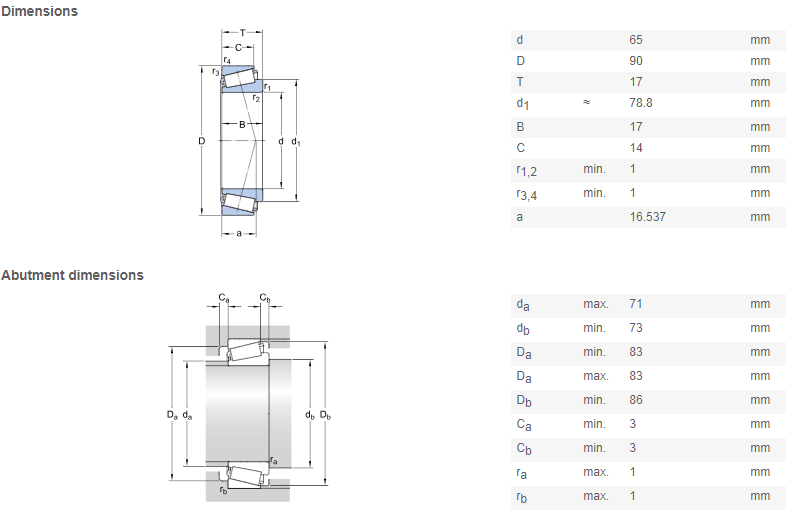 32913 bearing drawing