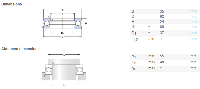 51307 bearing drawing