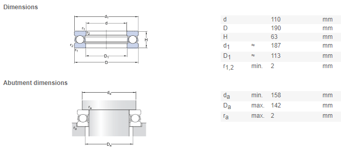 51322 bearing drawing