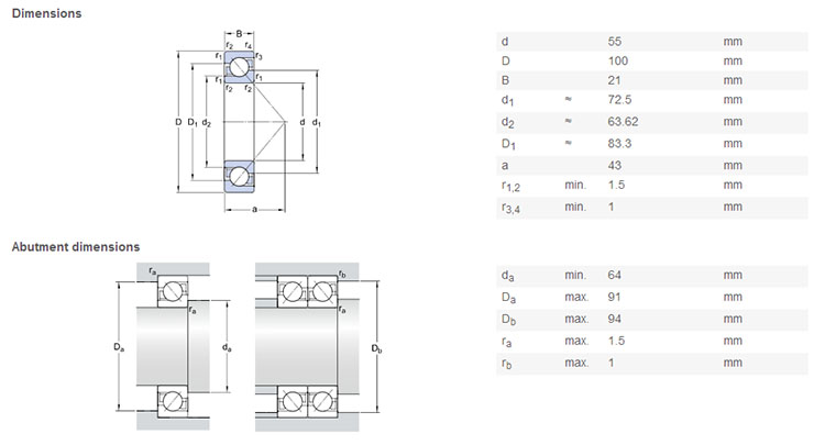 high speed 7211 bearing