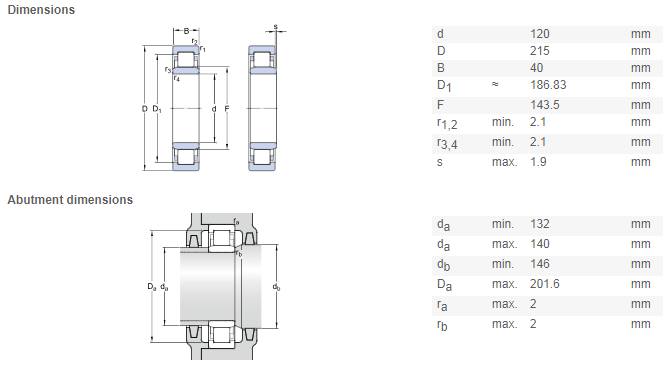 nu224 bearing drawing