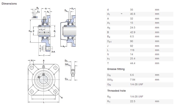 high speed UCF207 bearing