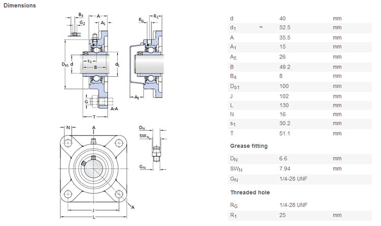 UCF208 bearing high quality