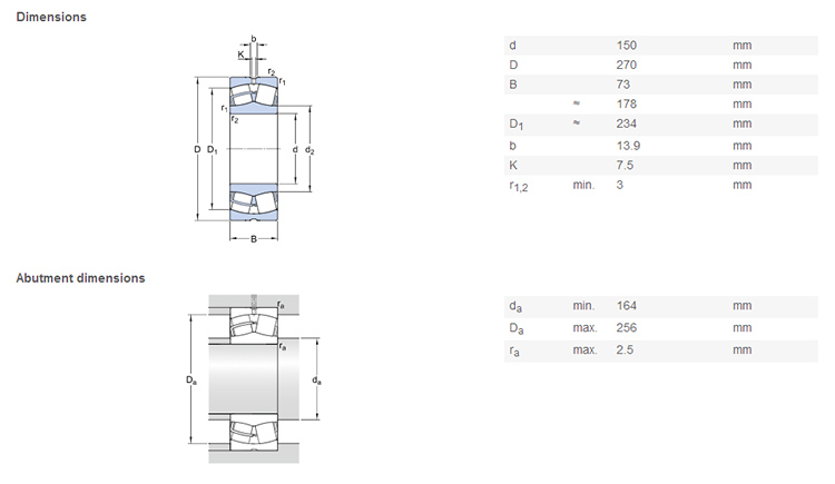 bearing 22230 original