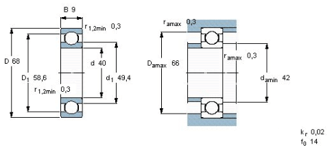 16008 bearing drawing