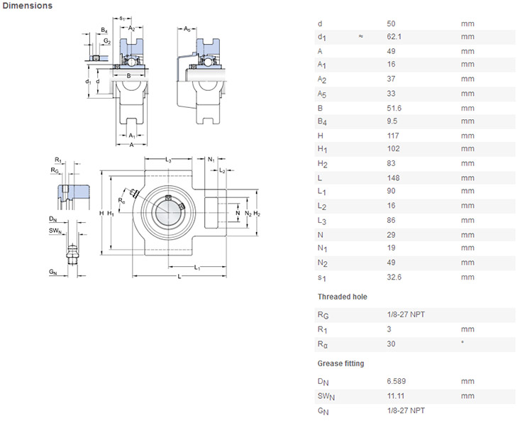 UCT 210 bearing