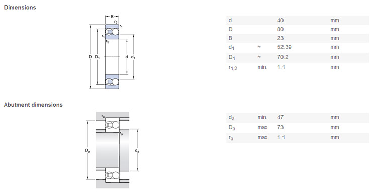 2208 bearing high quality