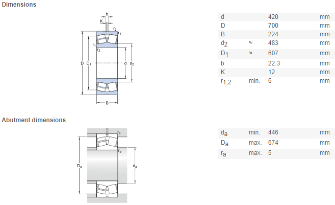 23184 bearing drawing