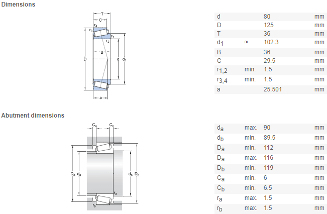 33016 bearing drawing