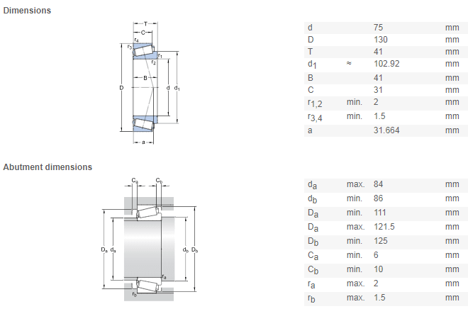 33215 bearing drawing