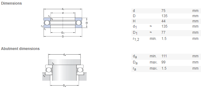 51315 bearing drawing