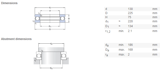 51326 bearing drawing