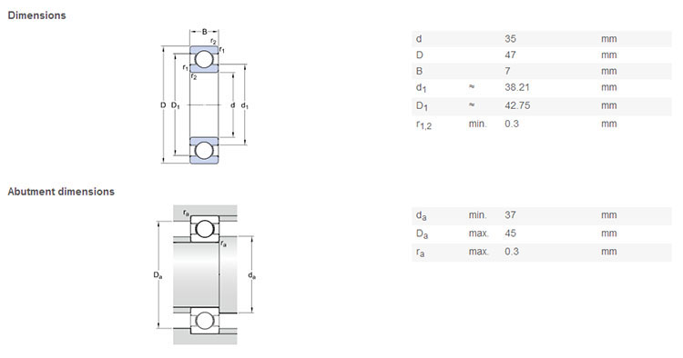 high quality 61807 bearing