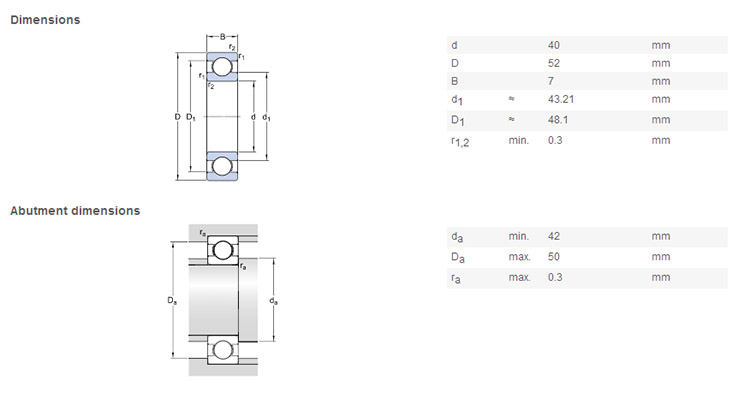 61808 bearing original