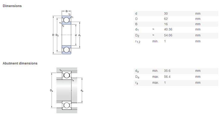 6206 bearing high quality