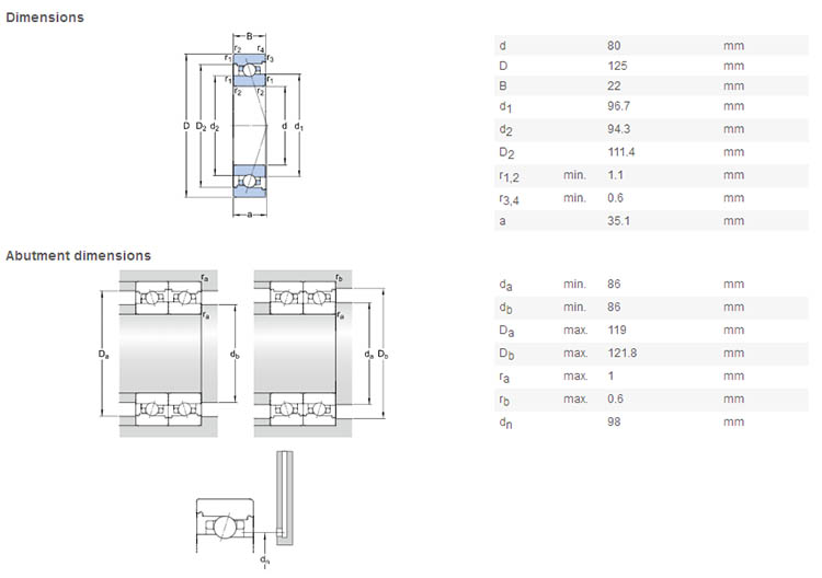 7016 bearing high speed